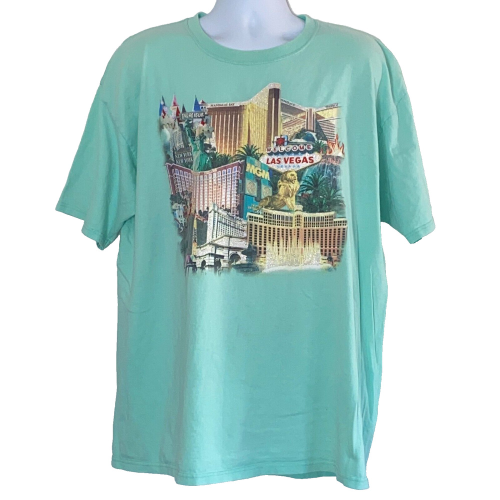 MGM Mirage TShirt Mens Size 2X Green Luxor Las Vegas Strip Casino